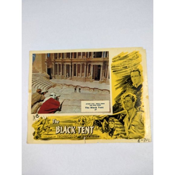 Set of 4 The Black Tent 1956 Lobby Card Movie Poster UK Rank Anthony Steel WWII - Picture 5 of 12